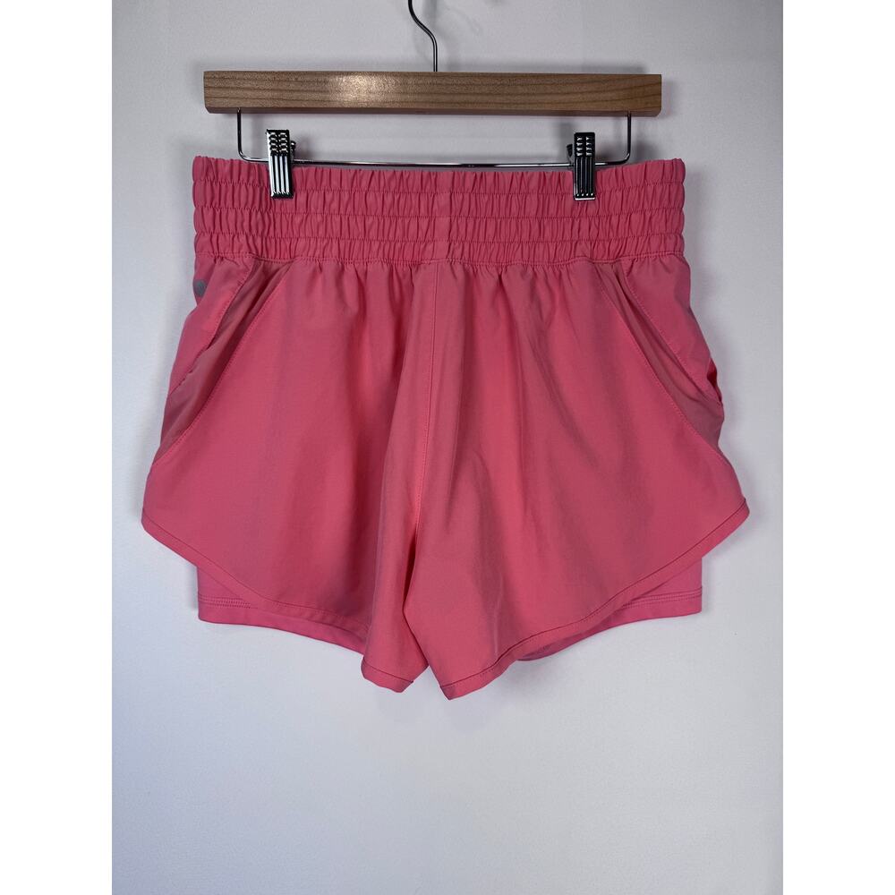 Apana Running Shorts Women’s M Coral Two In One Lined Mesh Athletic Workout - Picture 4 of 7